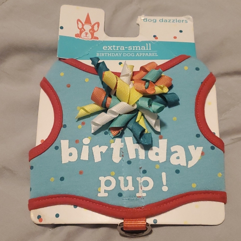 🎉HPx2!!🎉Dog Dazzlers XS Birthday Dog Harness NWT